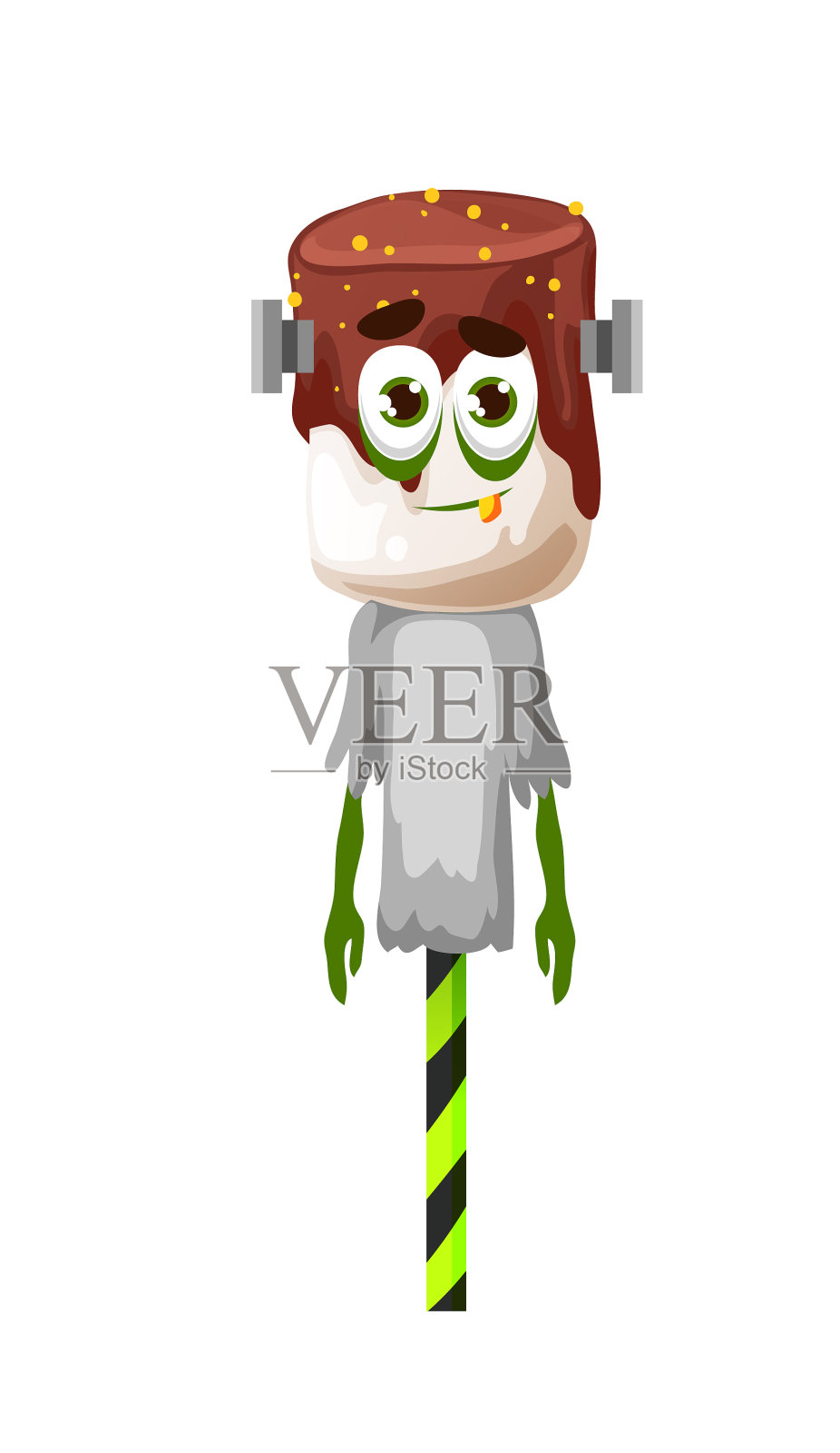 卡通万圣节棉花糖和风糖果糖果设计元素图片