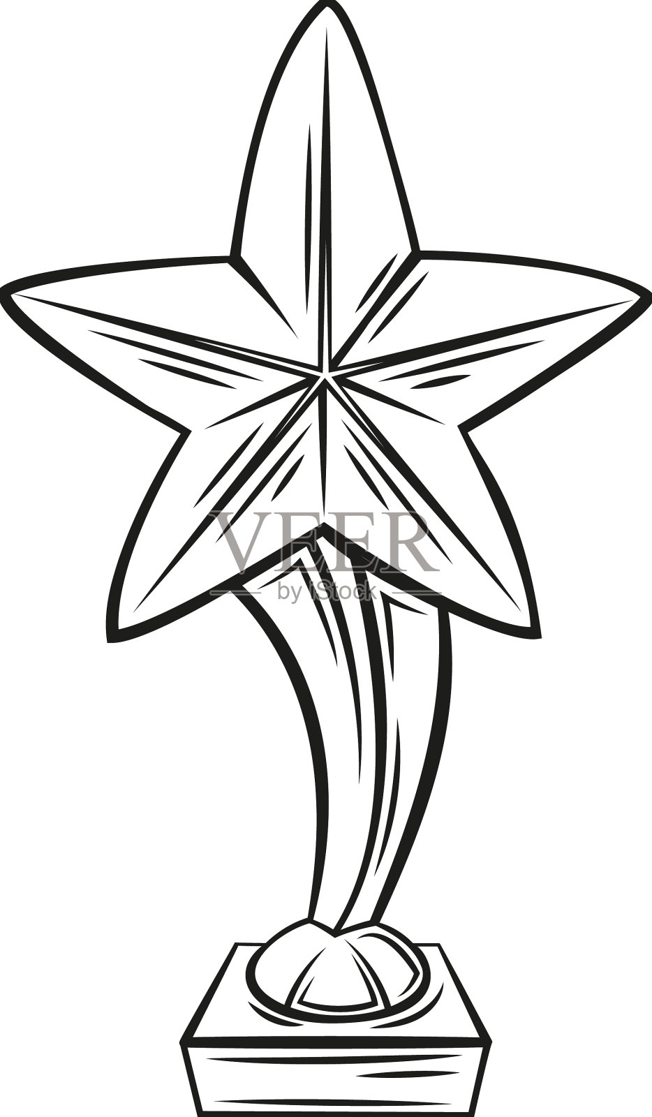 杯星绘制轮廓图标插画图片素材