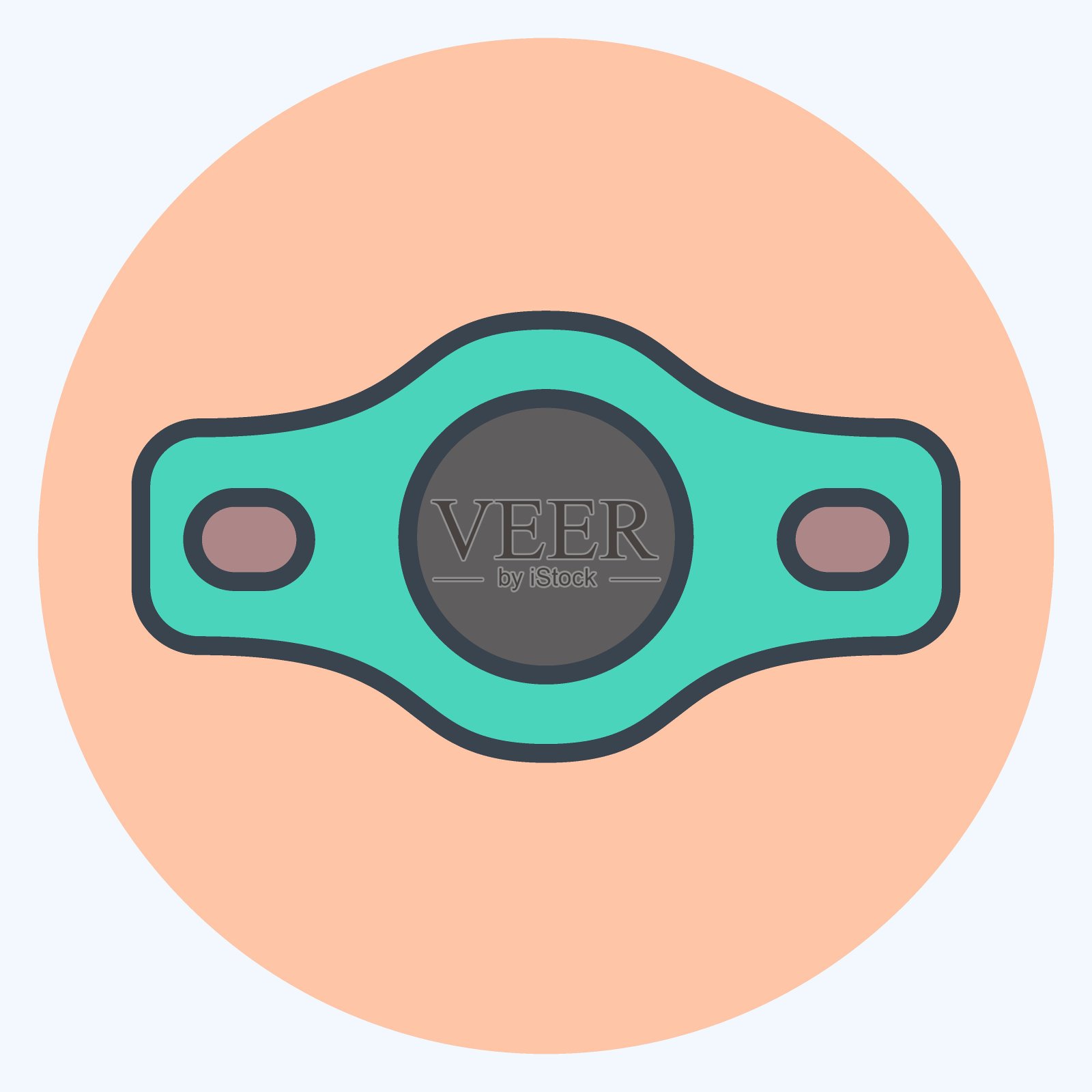 图标带。与格斗运动相关的符号。颜色风格交配。简单的设计可编辑。简单illustration.boxing插画图片素材