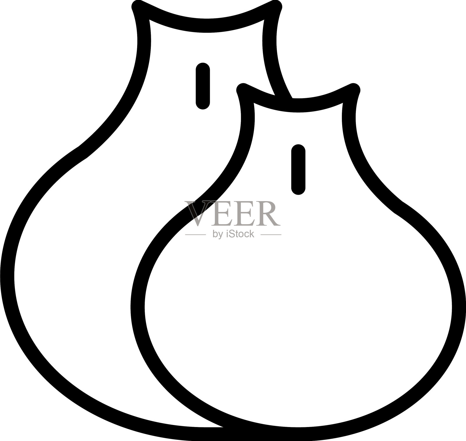 包子图标轮廓包子食品插画图片素材