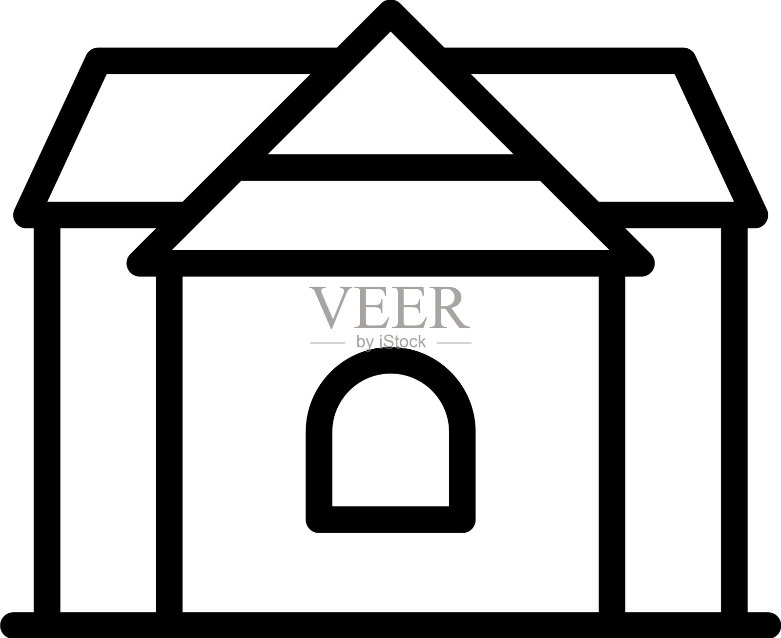 黑山宫图标轮廓图游览图标素材