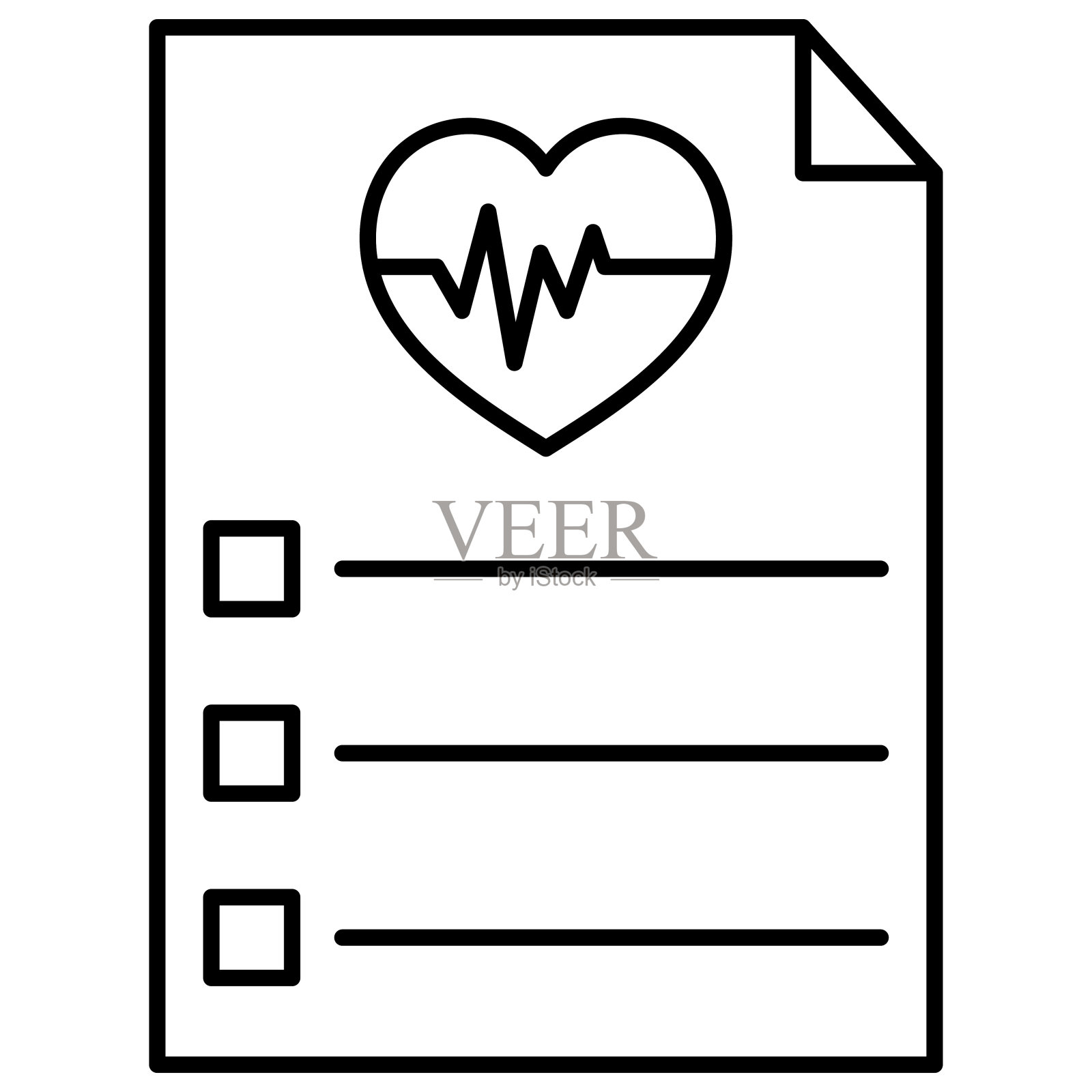 报告线艺术图标设计模板矢量插图图标素材