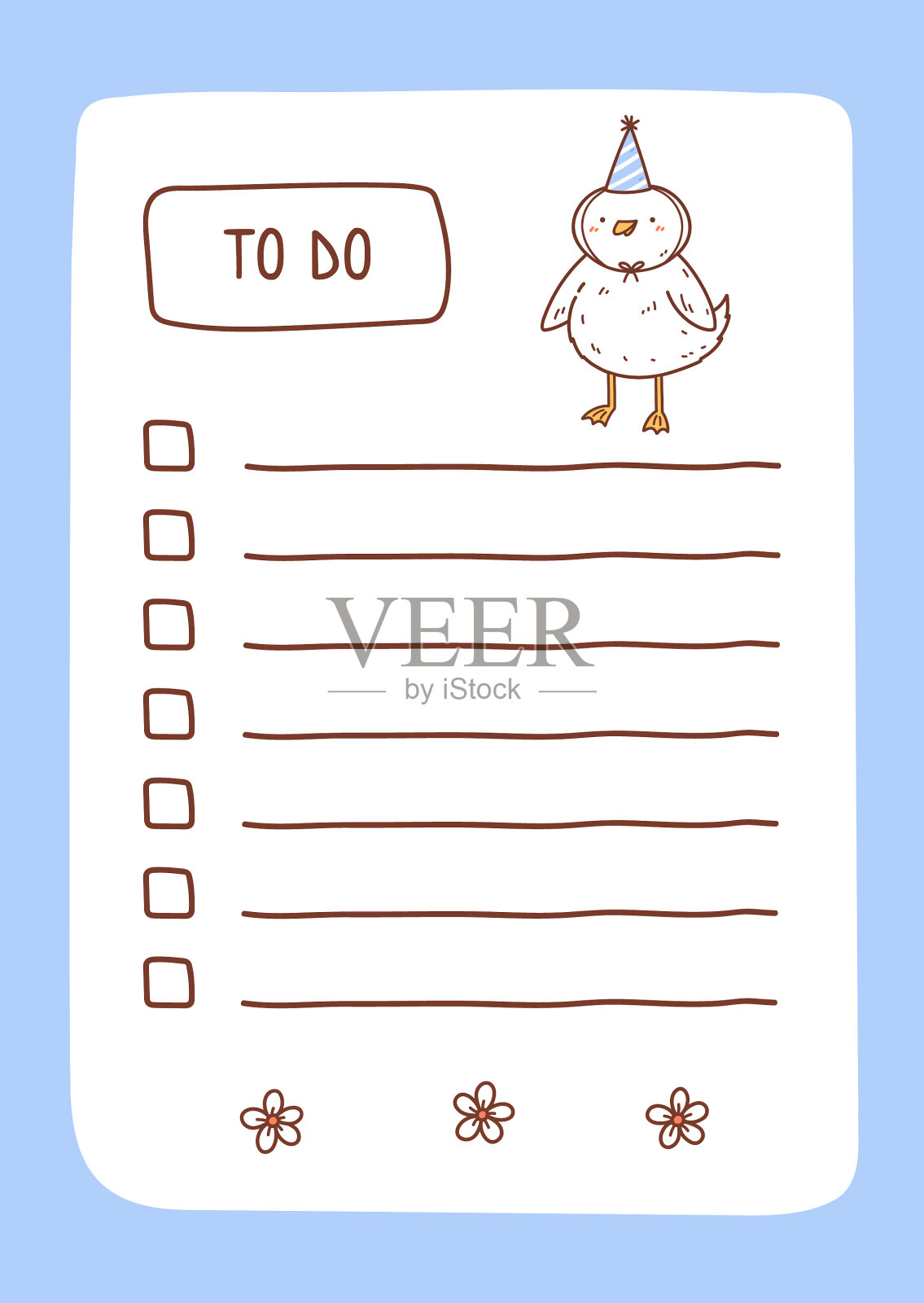 做列表模板用卡哇伊鹅装饰插画图片素材