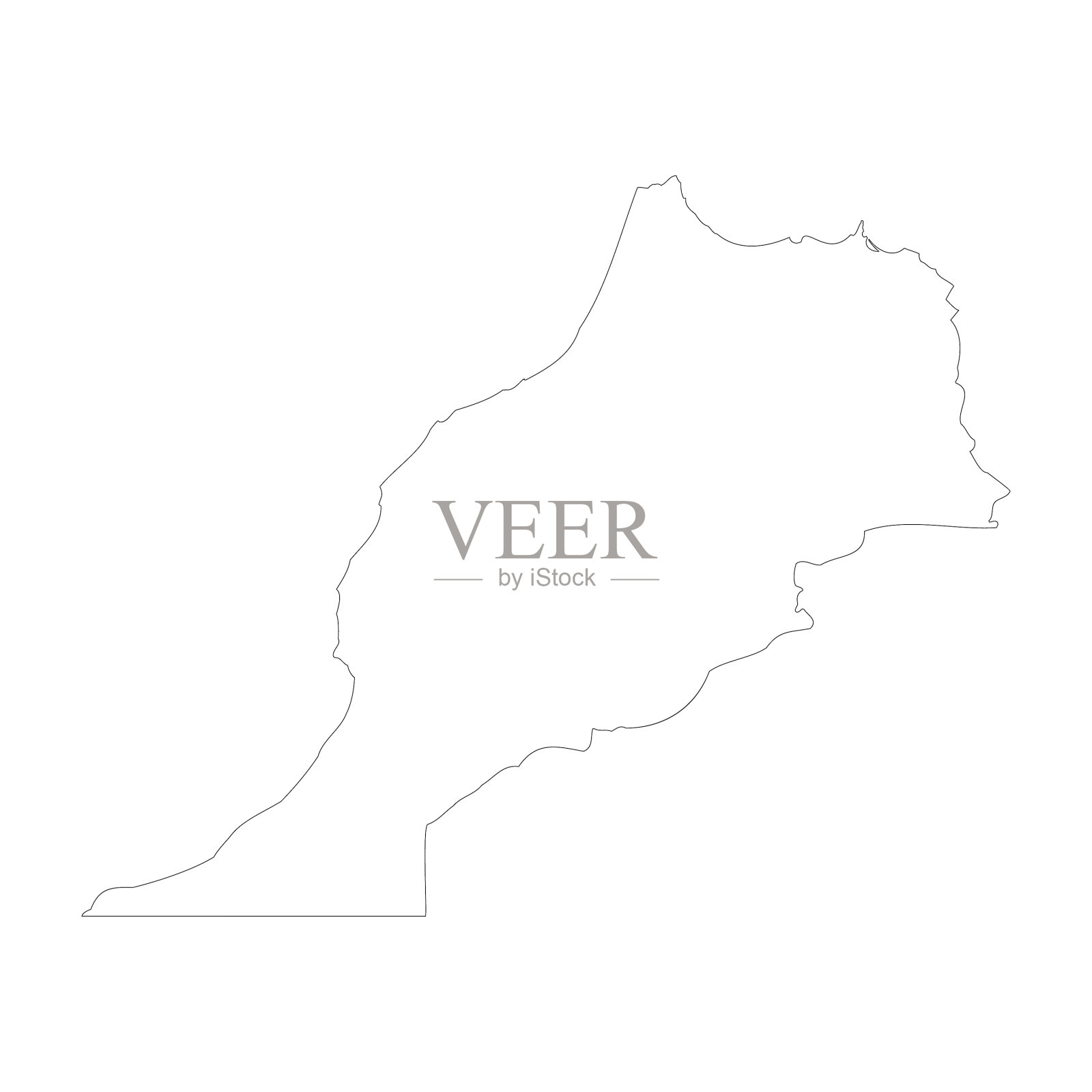 摩洛哥国家地图概貌插画图片素材