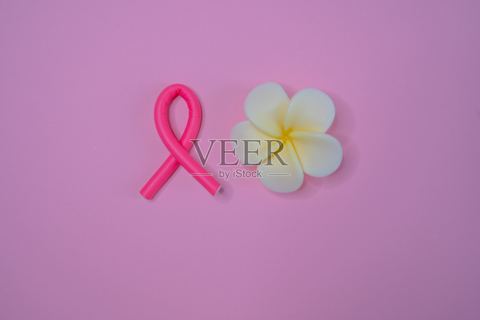 粉色丝带标志,乳腺癌意识概念照片摄影图片