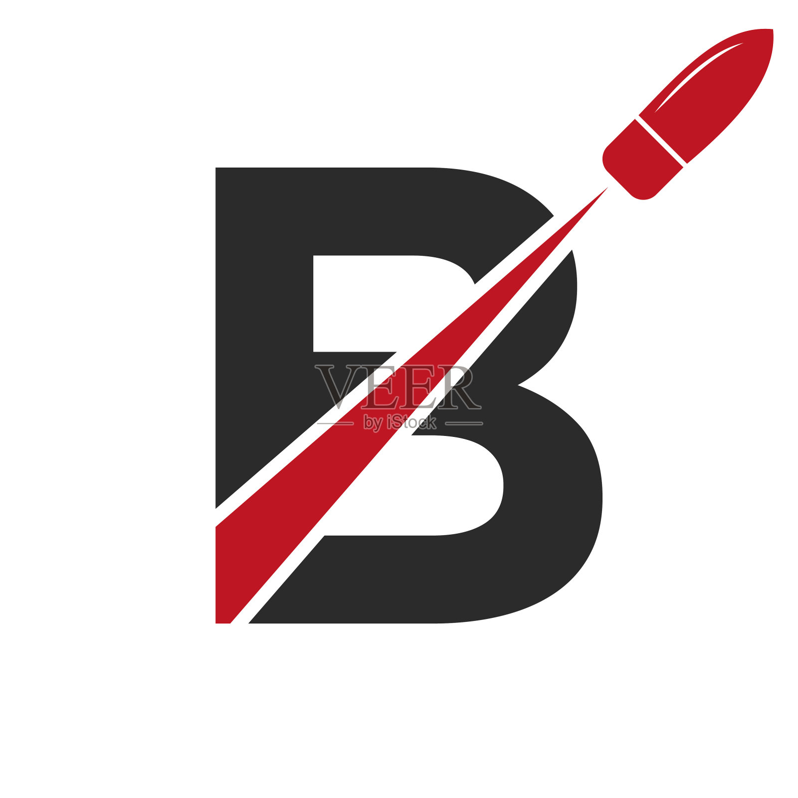 首字母B子弹符号矢量模板概念防御符号类型插画图片素材