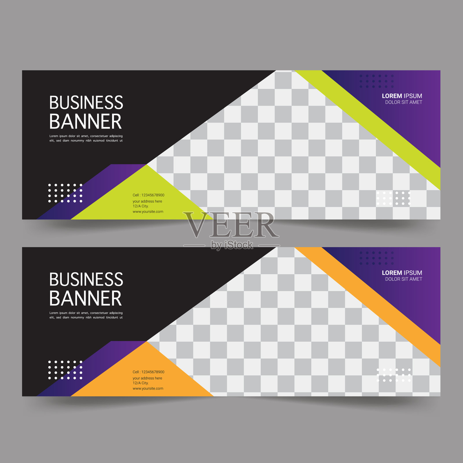 企业旗帜布局插画图片素材