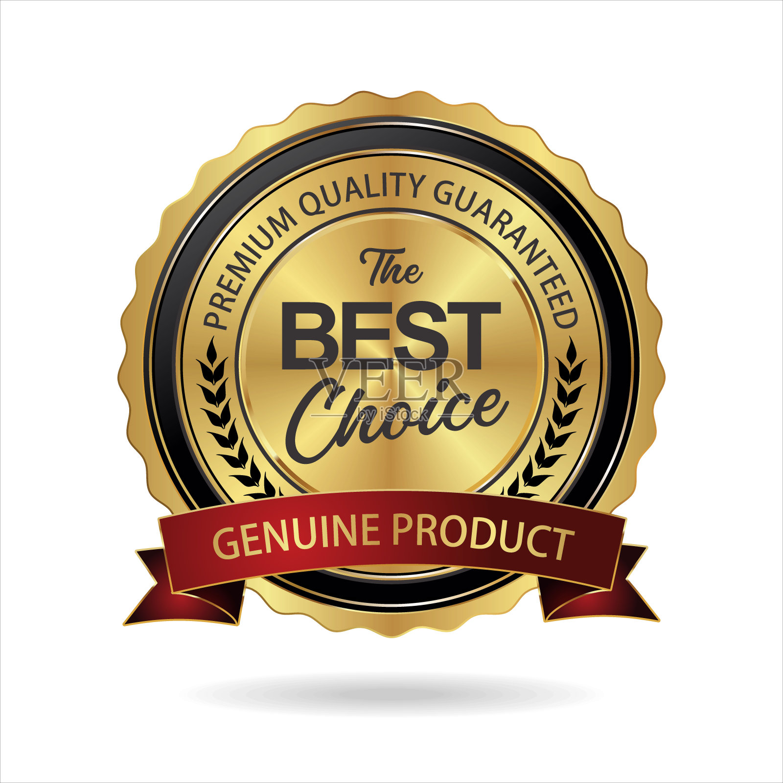 优质的金色和黑色徽章复古设计矢量插图插画图片素材