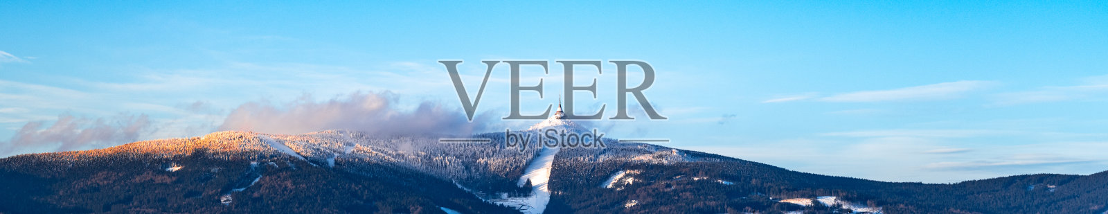 杰斯特德岭冬季全景照片摄影图片