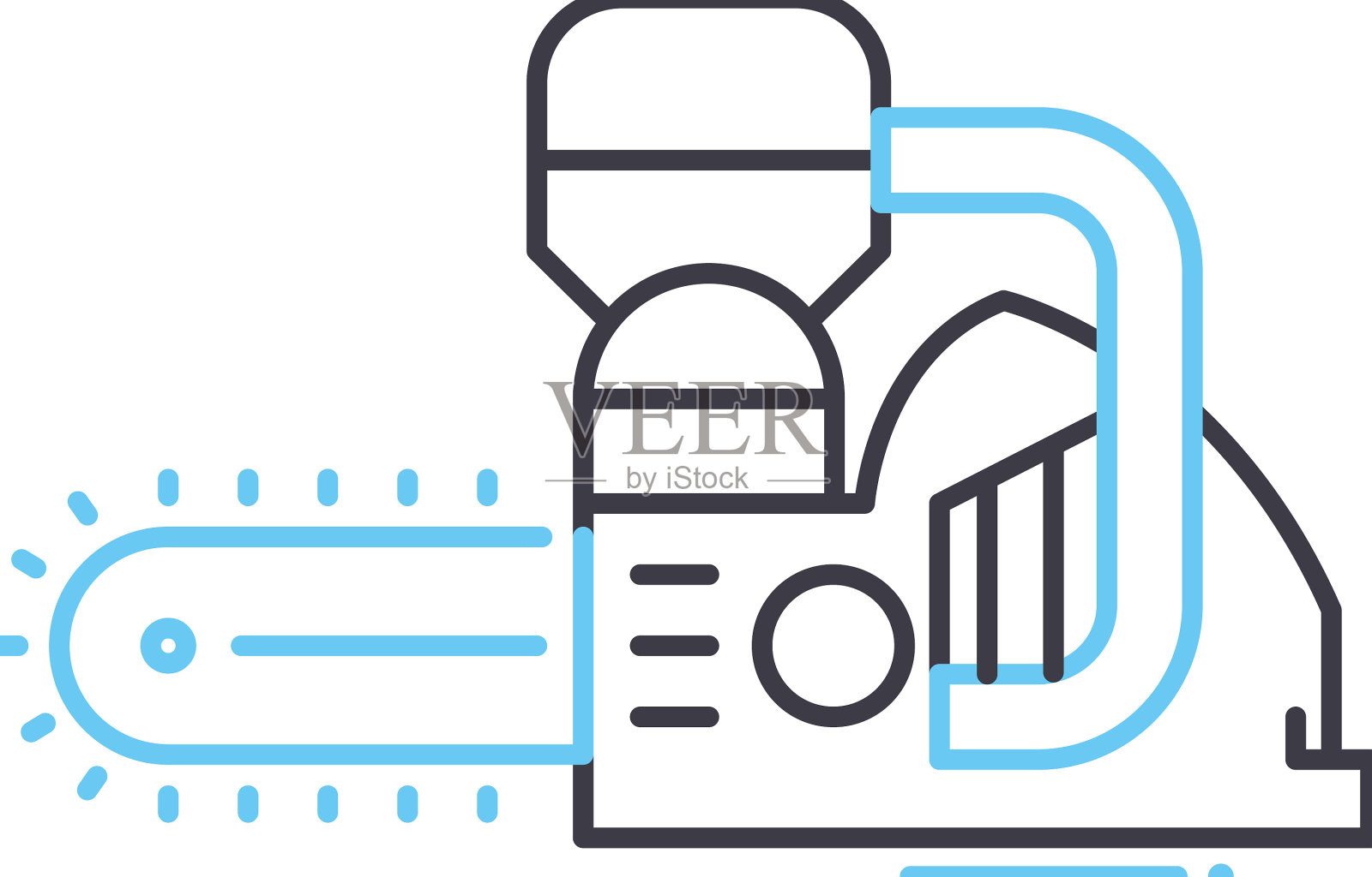 电锯线图标轮廓符号插画图片素材