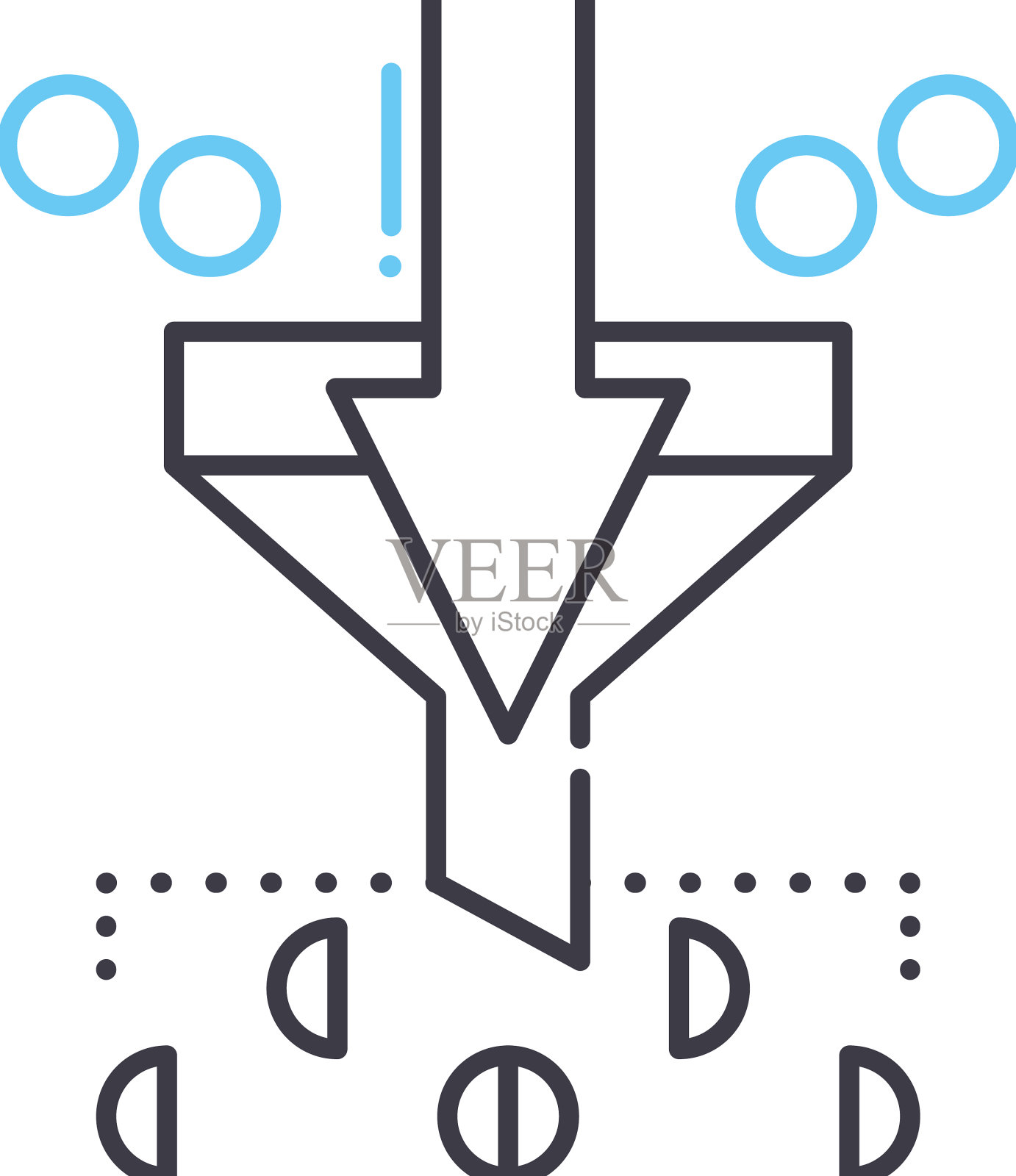 过滤线图标轮廓符号插画图片素材