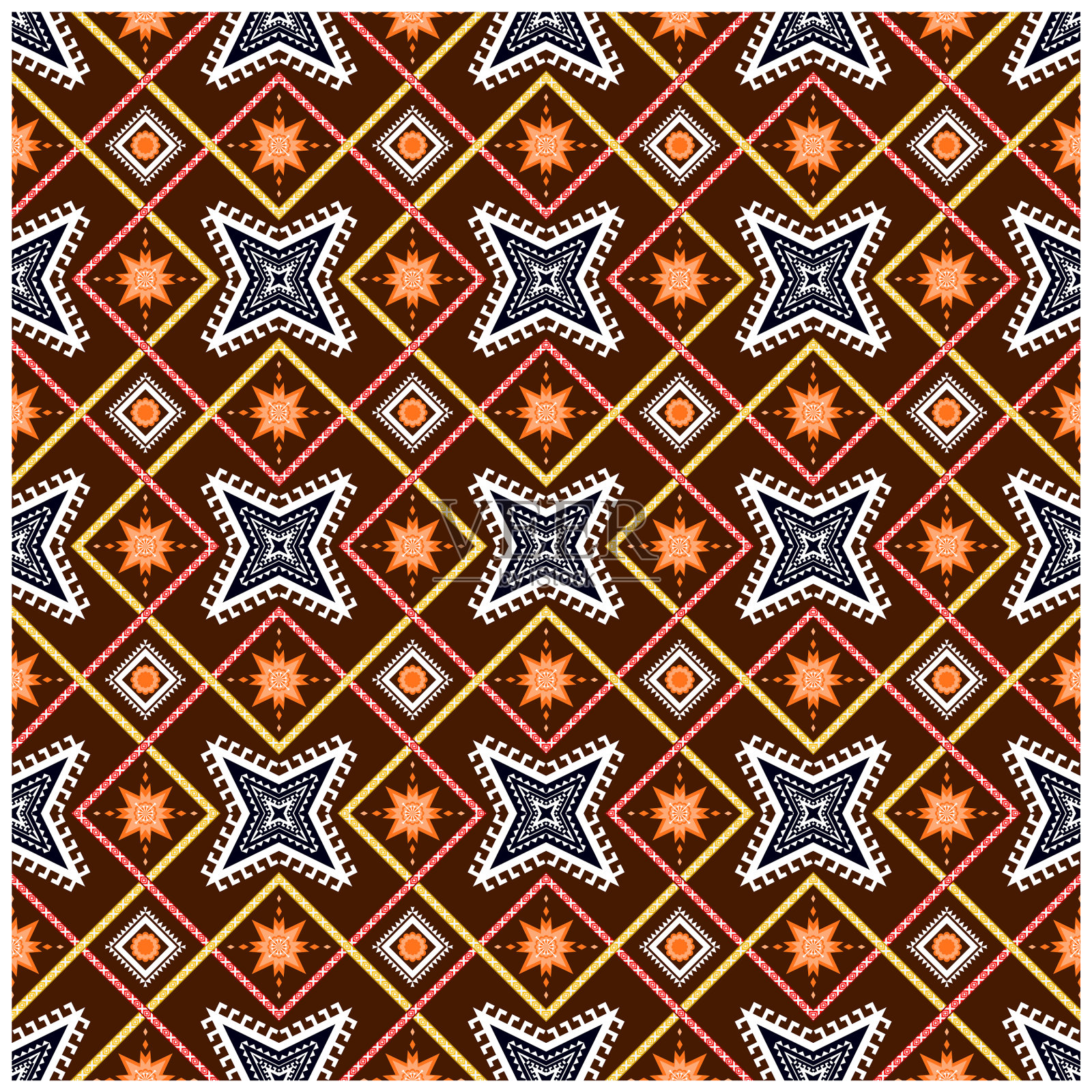 抽象民族几何图案插画图片素材