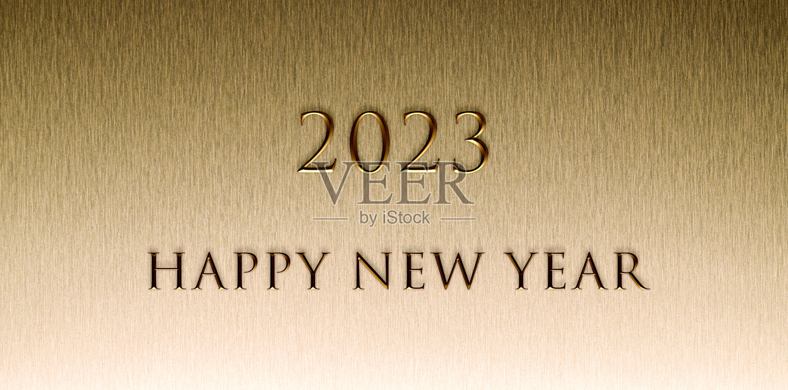 2023金色金属质感背景金色文字效果。照片摄影图片