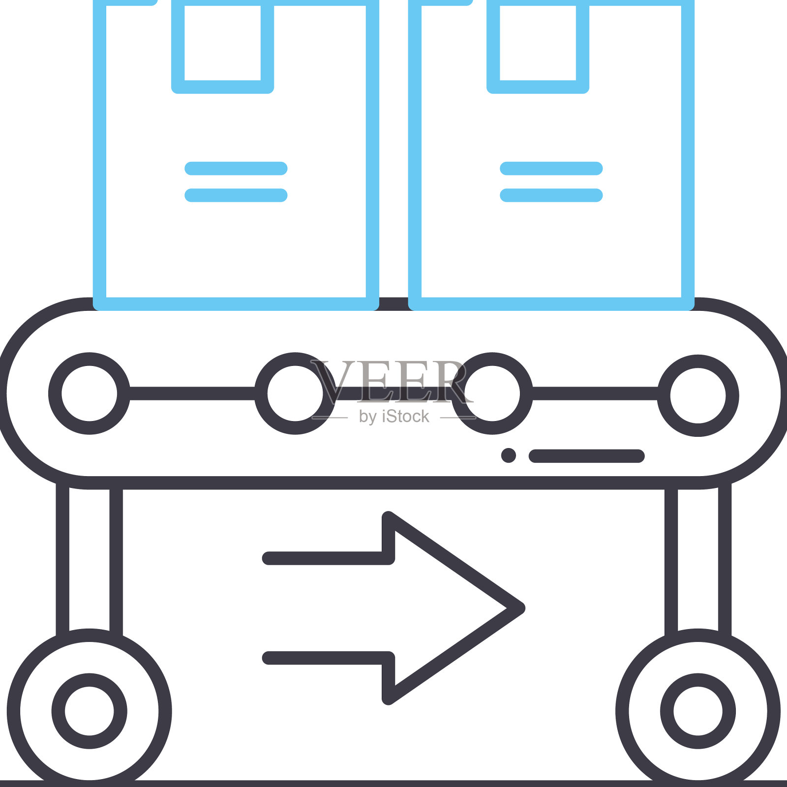 输送带线图标轮廓符号图标素材