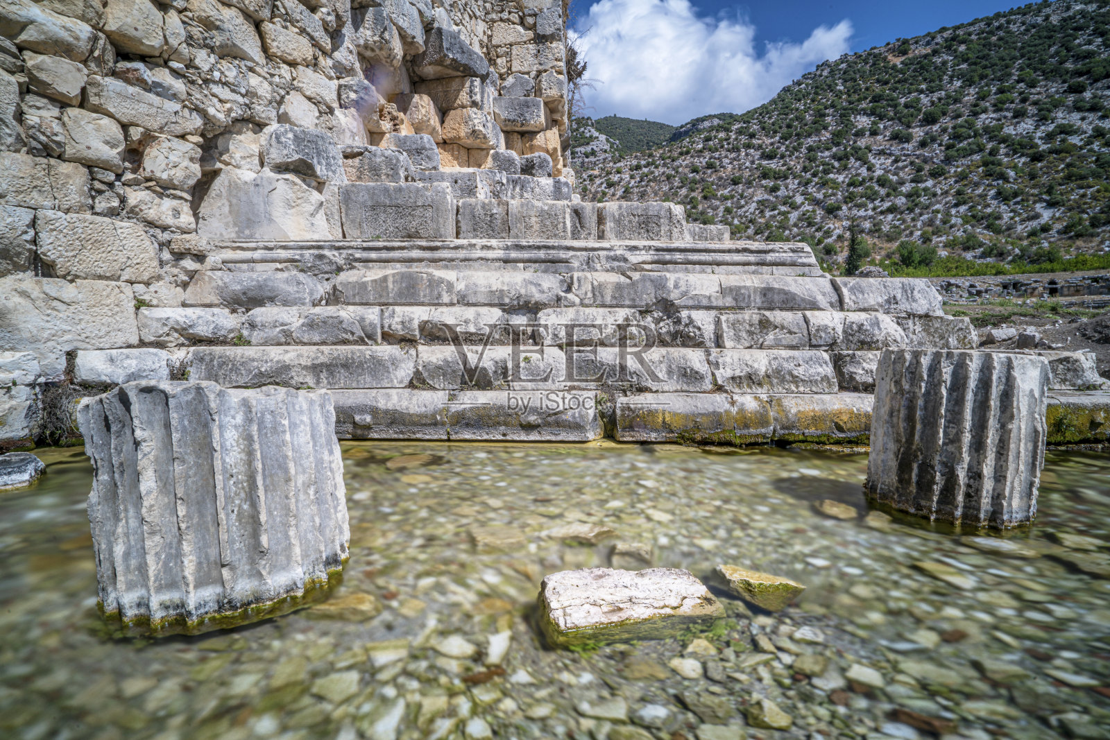 安塔利亚的利米拉古城,照片摄影图片