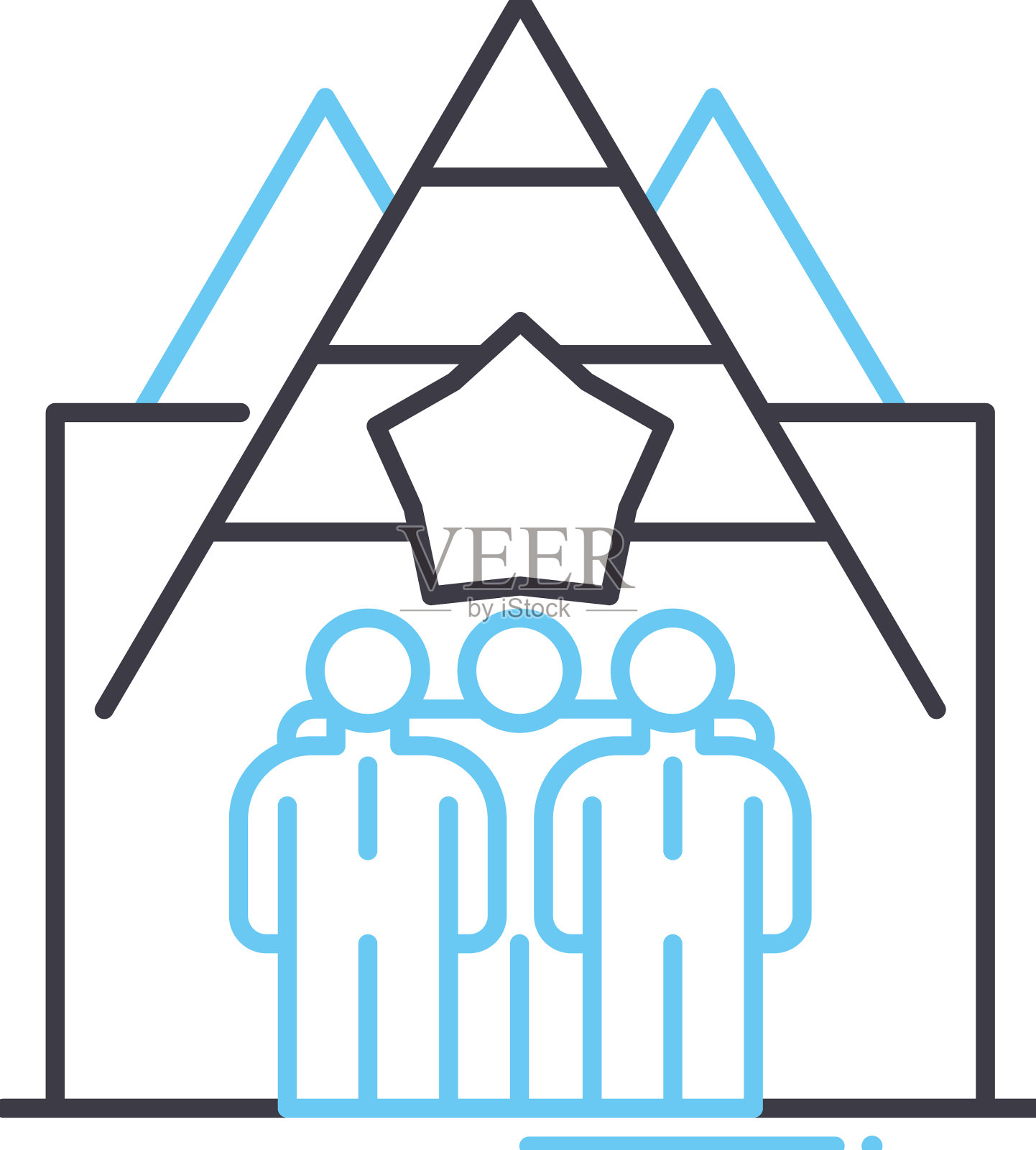 企业文化线图标轮廓符号插画图片素材