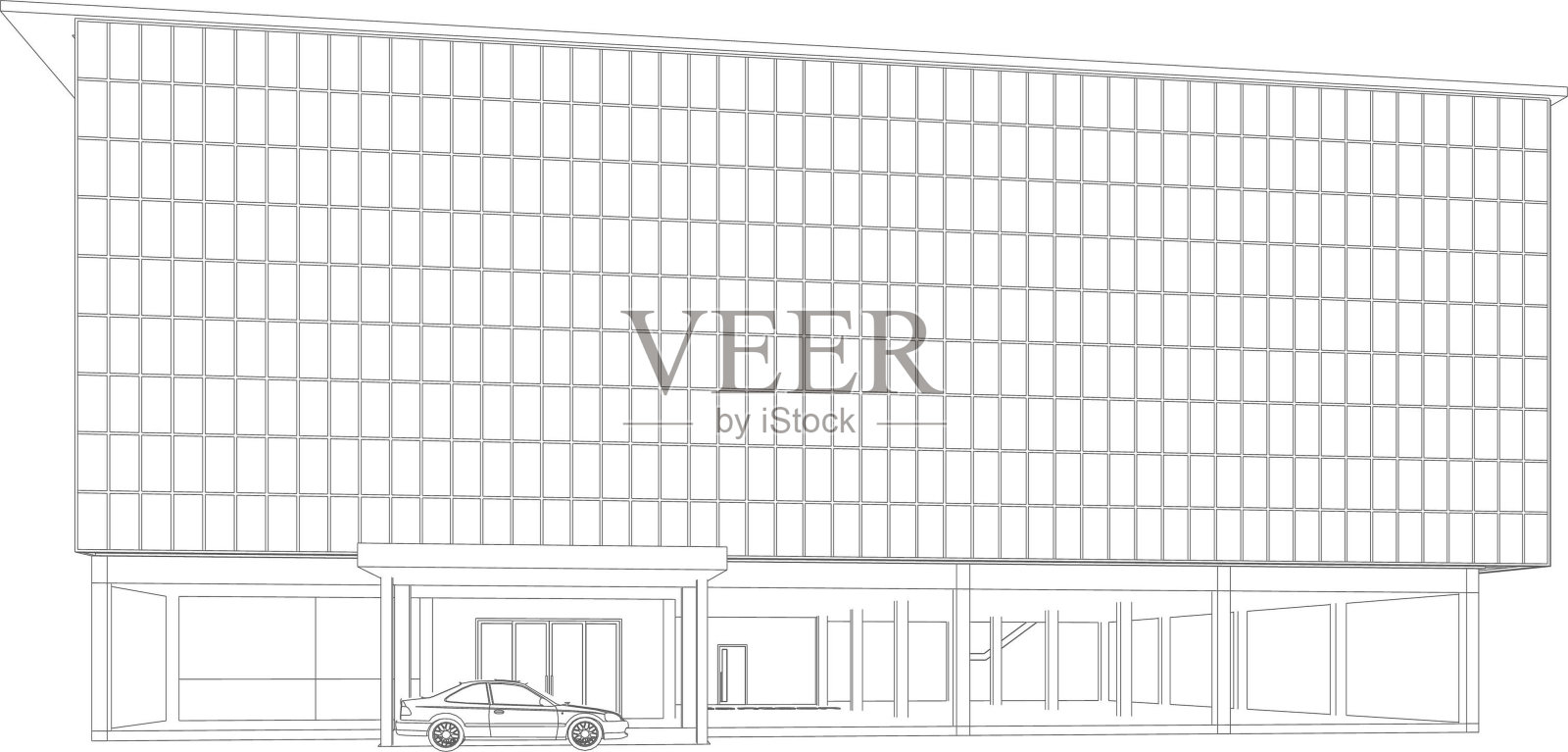 建筑工程三维插图插画图片素材