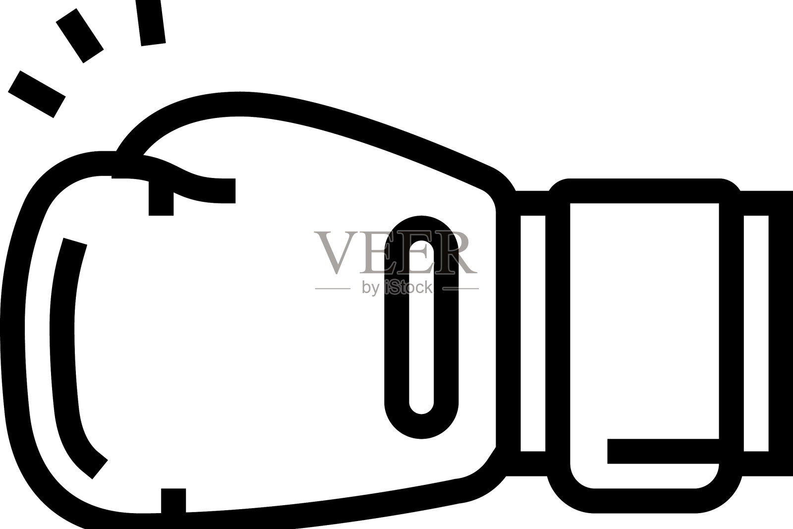 打孔暴力线图标插画图片素材