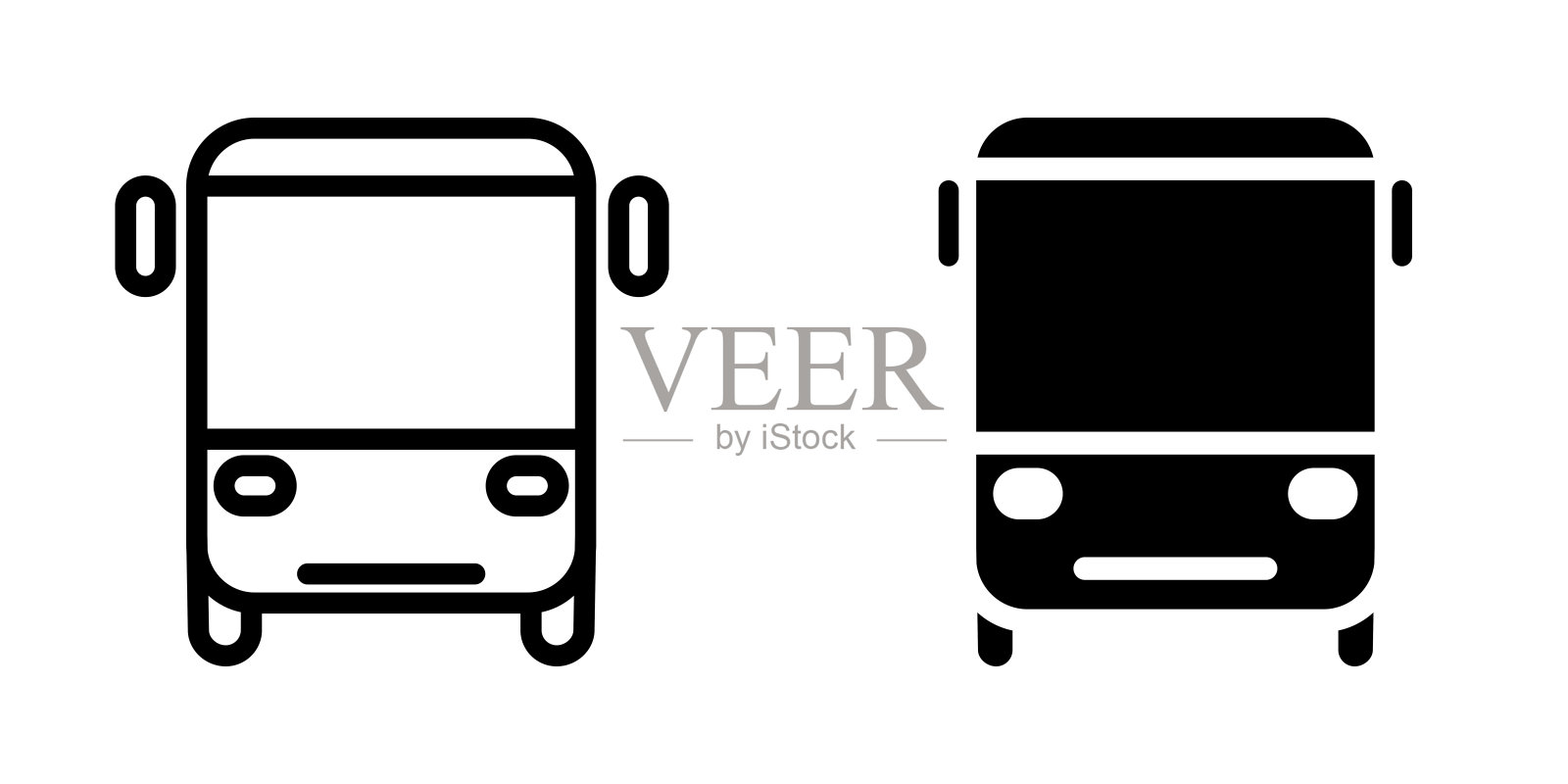 图示公交车图标模板矢量图图标素材