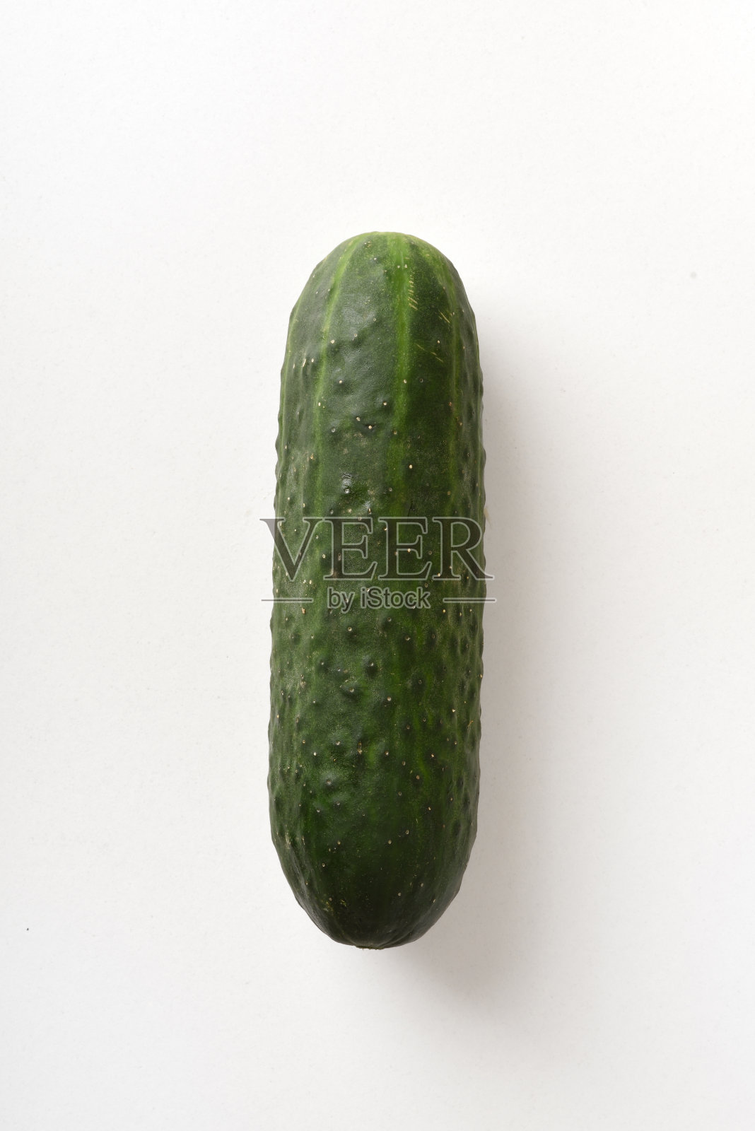 整个黄瓜在白色背景上的细节照片摄影图片