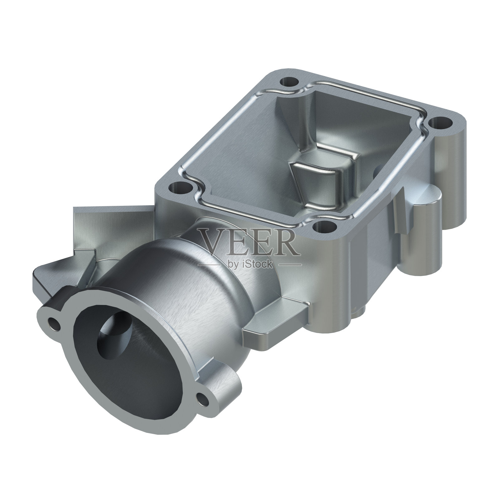 用于汽车维修的温控器外壳的三维渲染孤立在白色背景上照片摄影图片