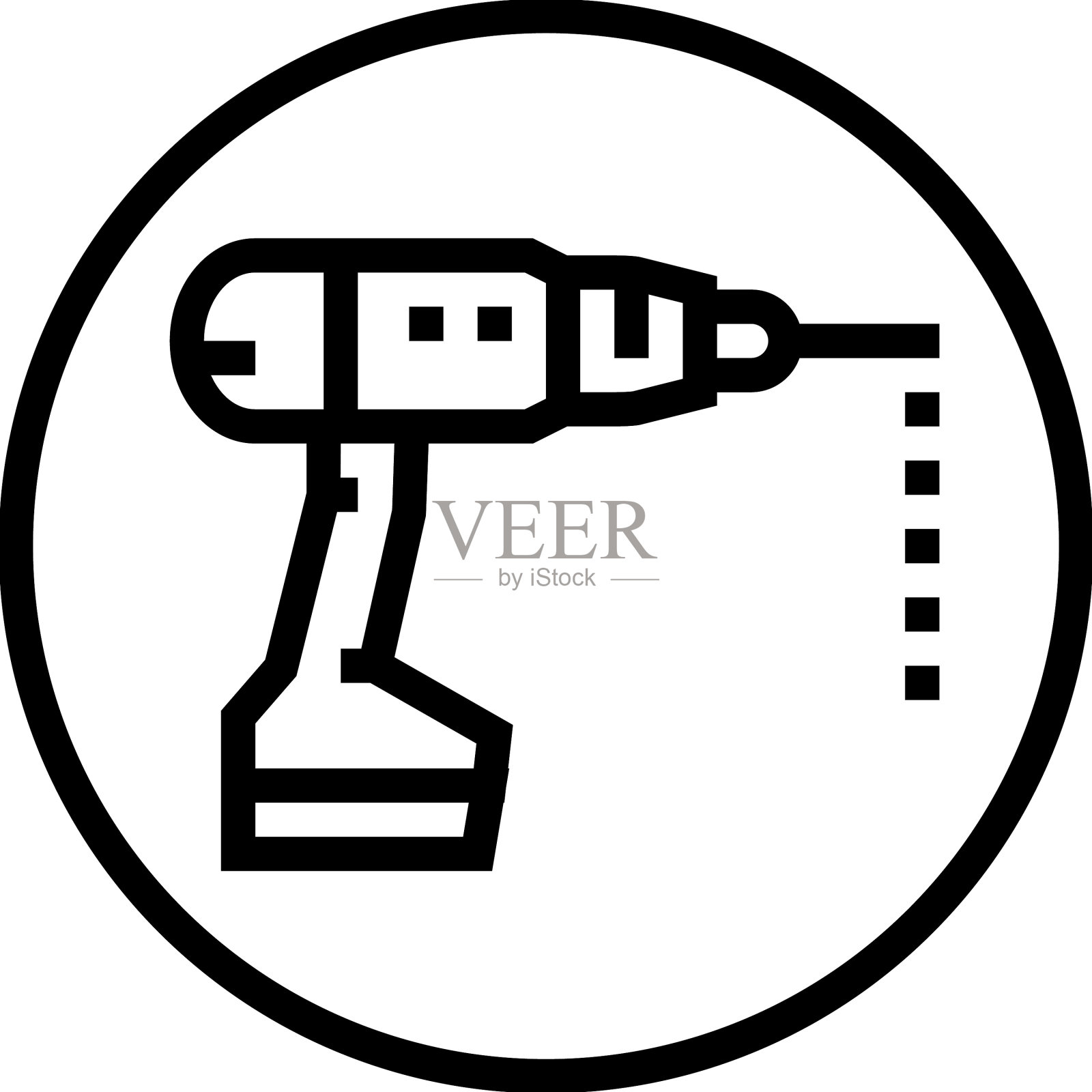 钻孔组装家具线图标图标素材