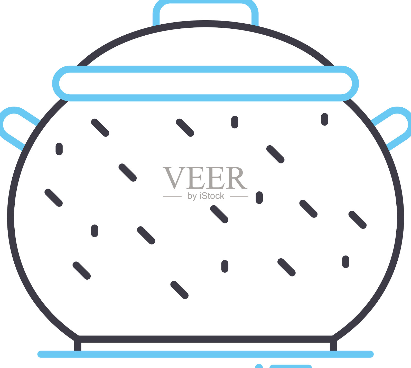 厨房锅线图标轮廓符号插画图片素材