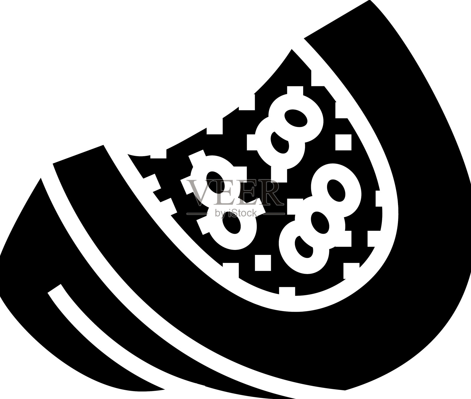 一块南瓜籽雕文图标设计元素图片