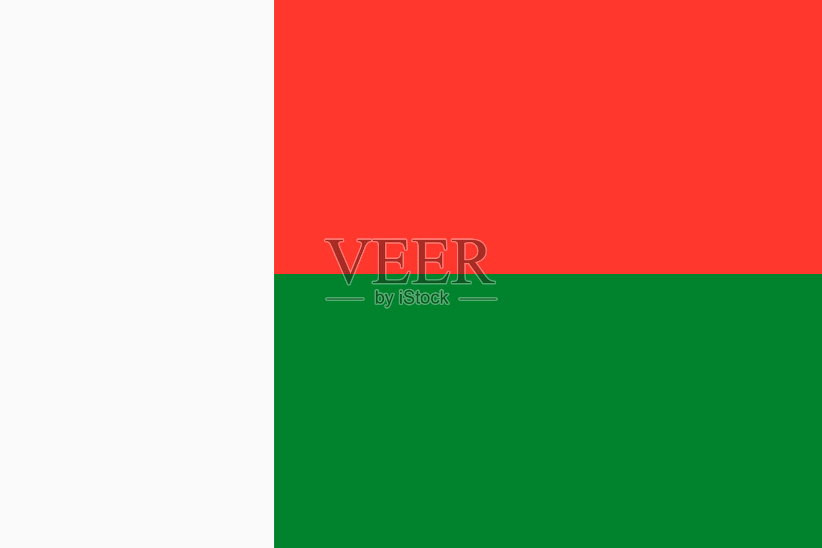 马达加斯加国旗。官方色彩。平面向量插图插画图片素材