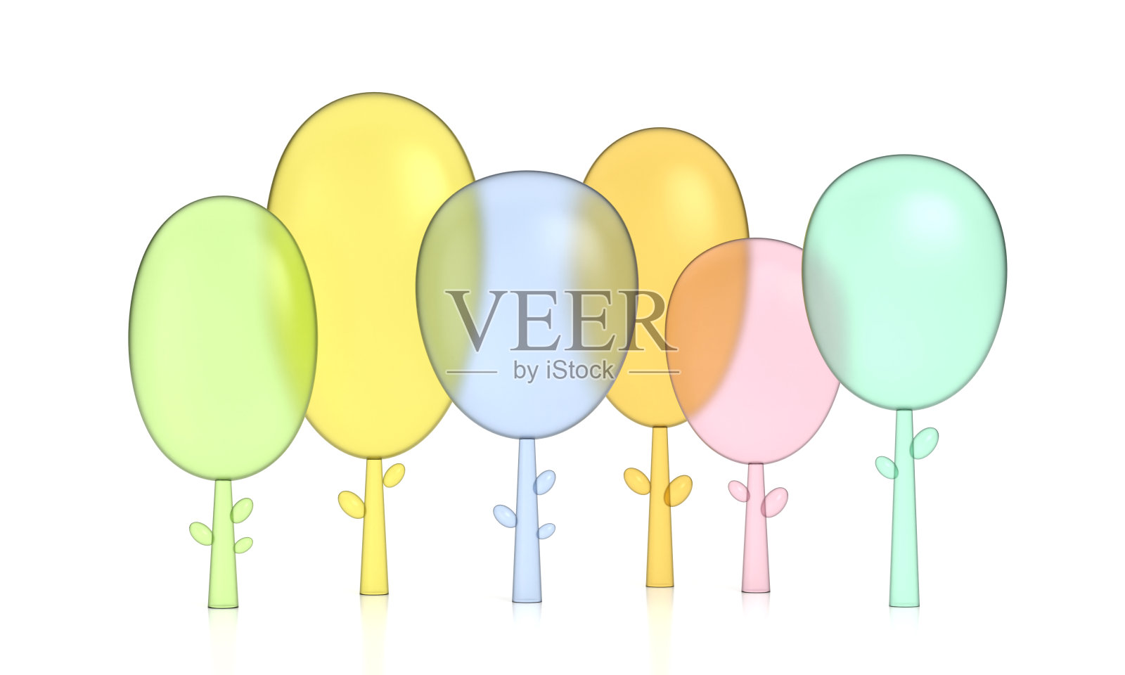 抽象彩色玻璃树设计照片摄影图片