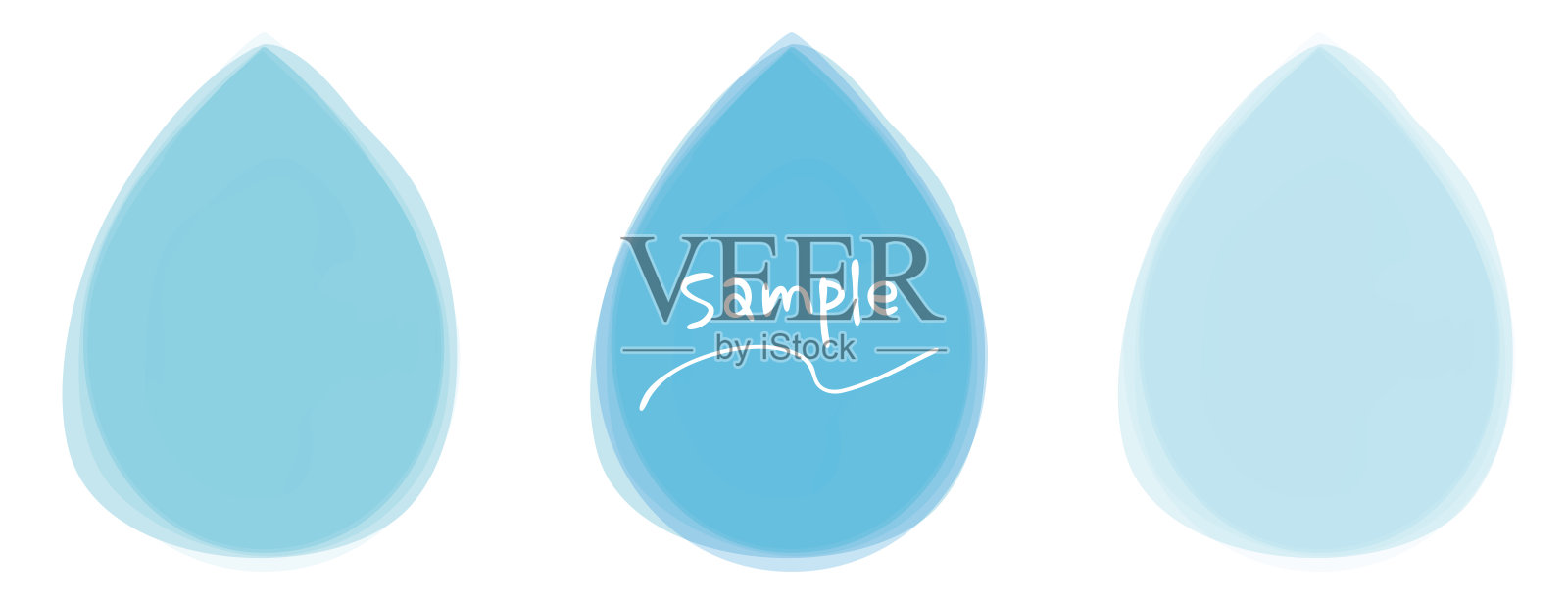 水彩水滴插画插画图片素材