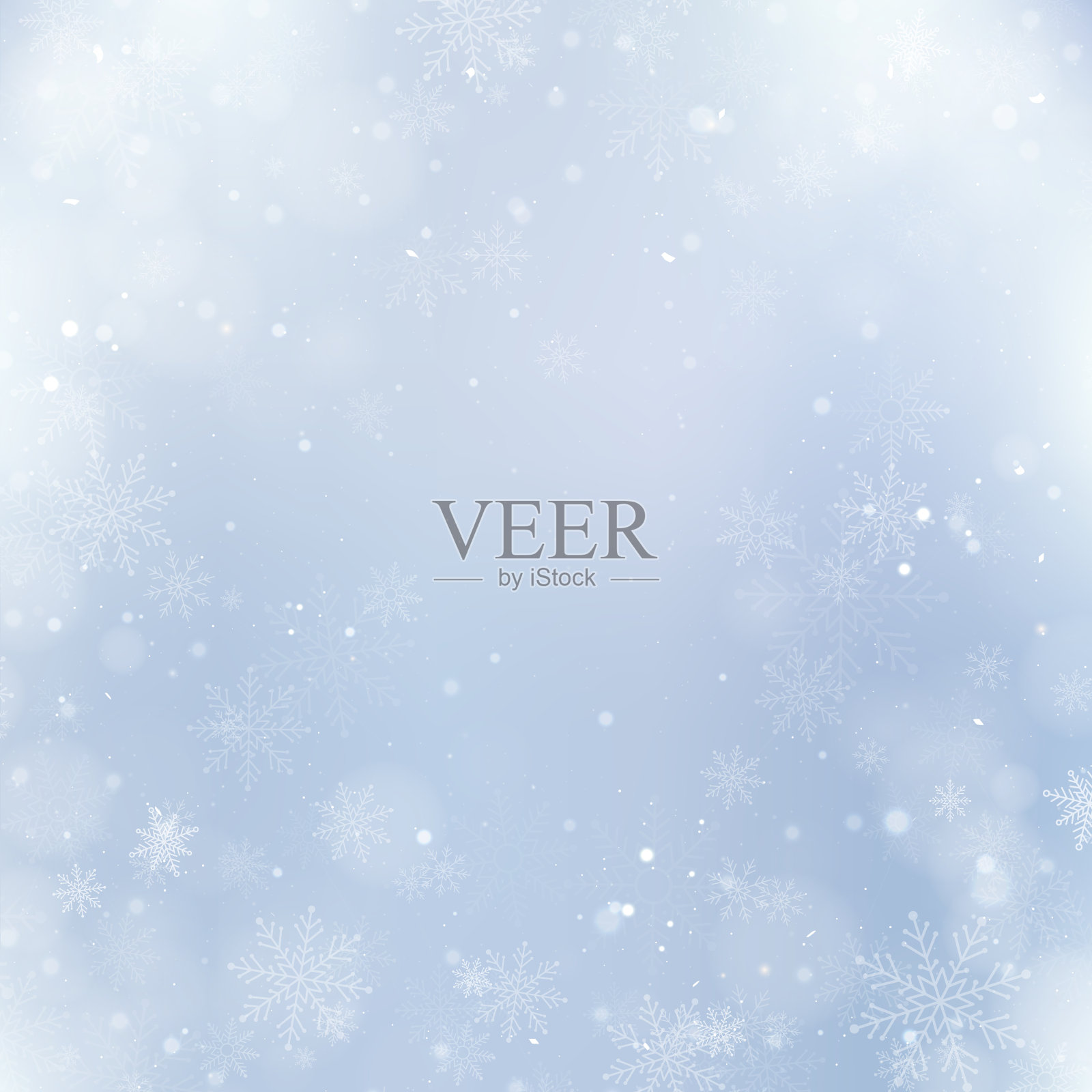 抽象的圣诞背景与雪花。优雅的冬季背景插画图片素材