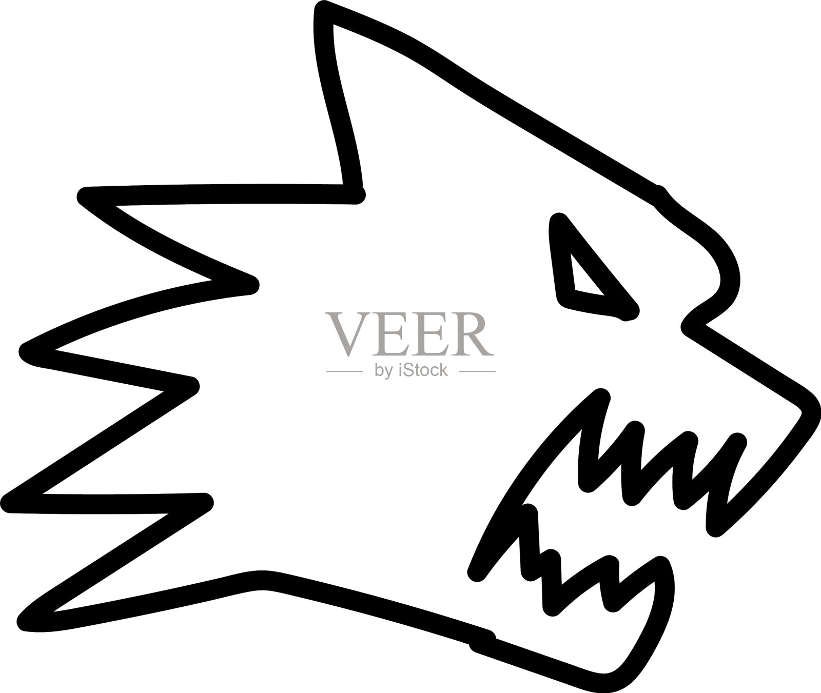 狼插画图片素材