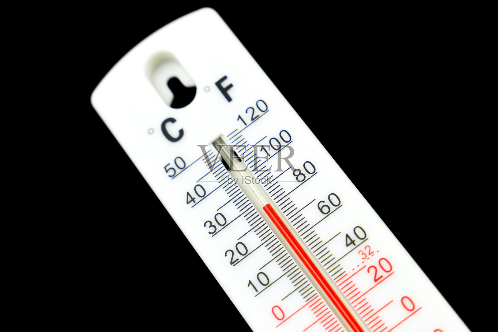 温度计上是26摄氏度和80华氏度照片摄影图片