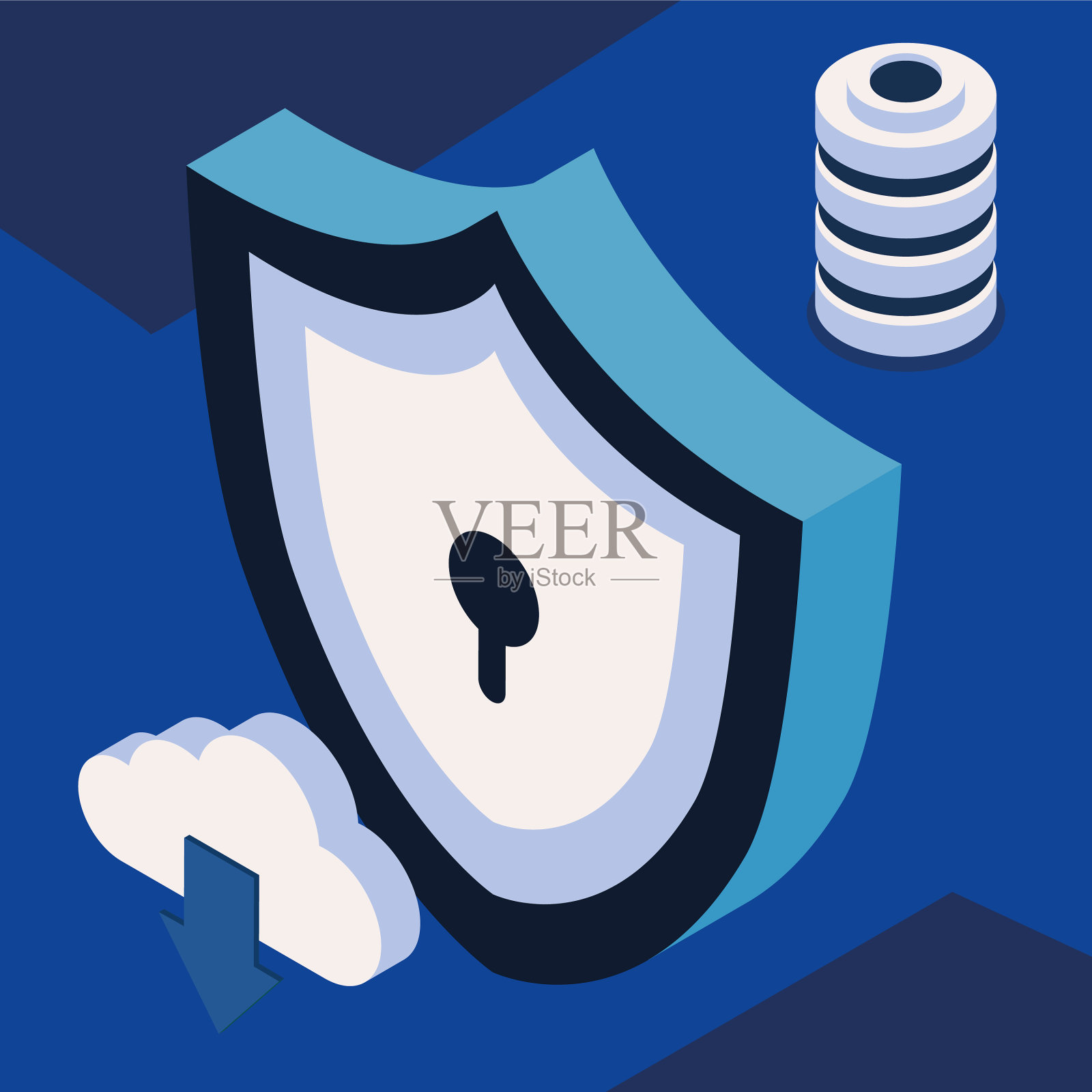 数据库存储技术插画图片素材