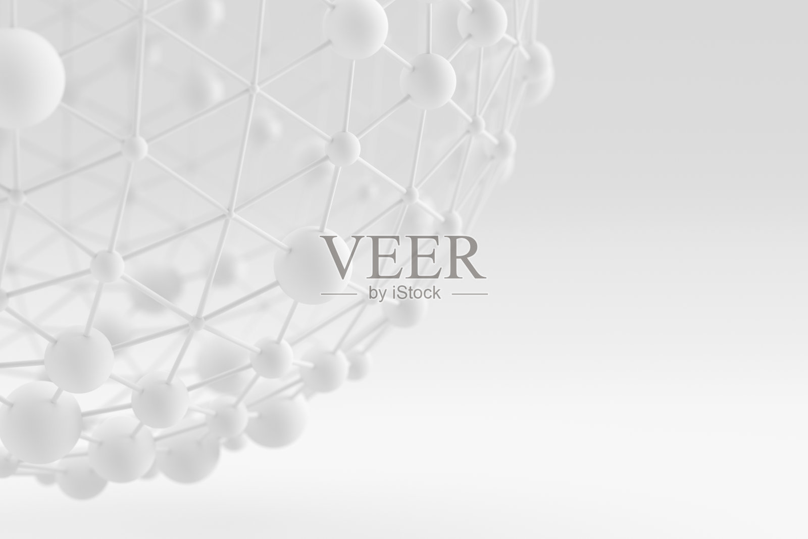分子结构全局数字网状网络区块链白色背景照片摄影图片