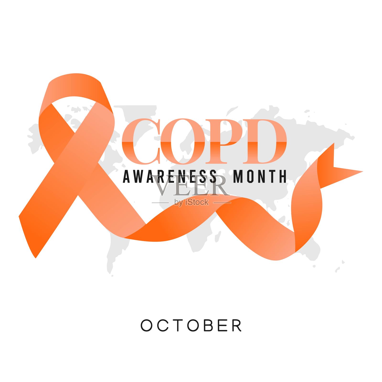 慢性阻塞性肺疾病(COPD)病媒插图插画图片素材