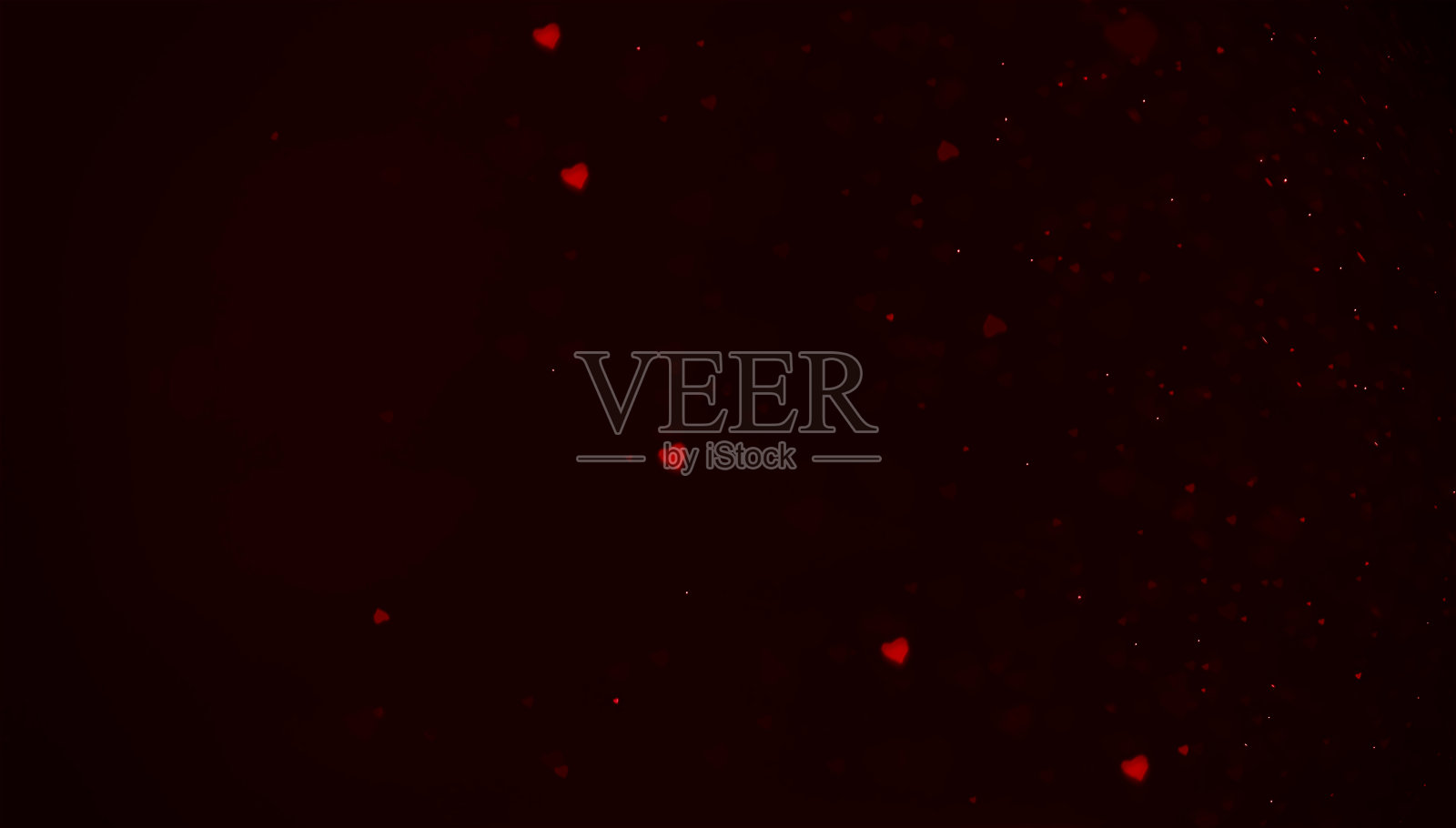 红色离焦闪光在心脏图案背景。照片摄影图片