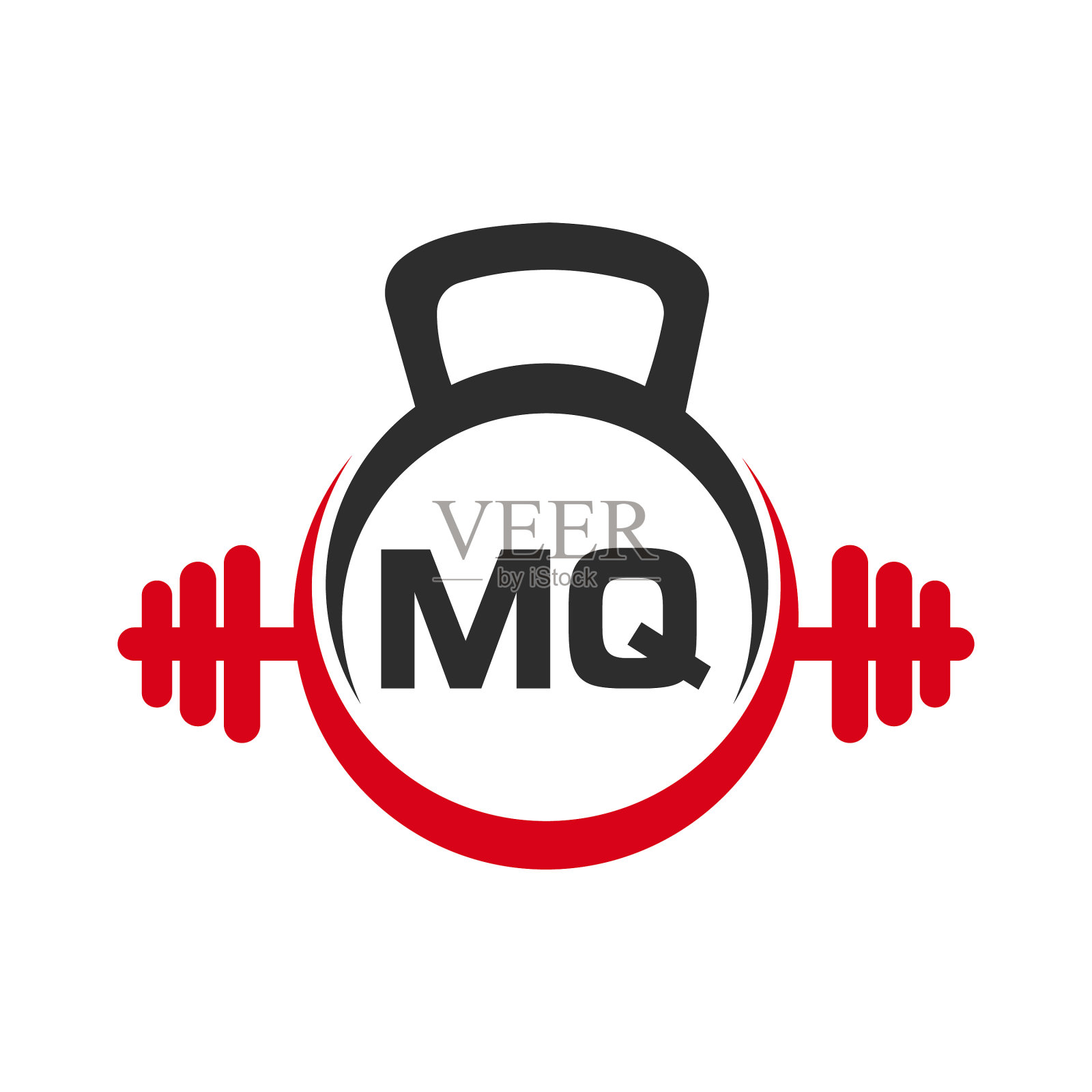 字母mq健身健身房标志概念健身标志插画图片素材