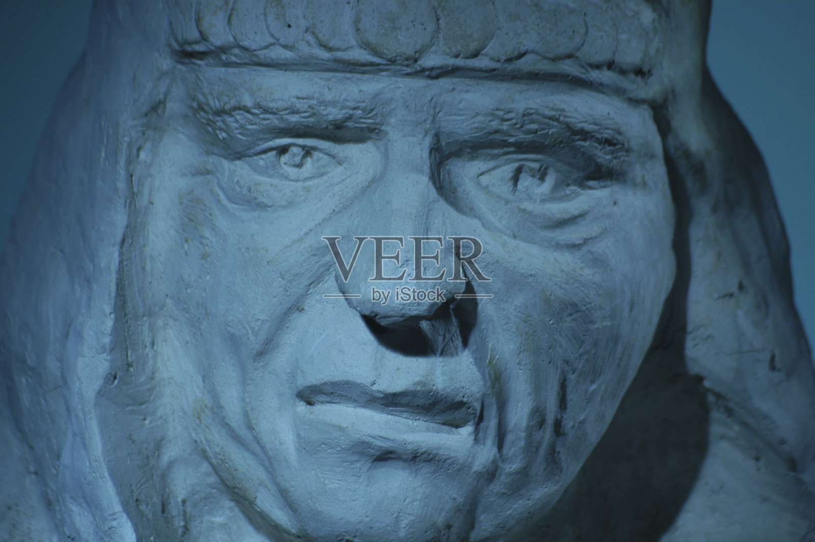 石膏半身像的女人工作室拍摄的光过滤不同的光位色调黑白关键光照片摄影图片