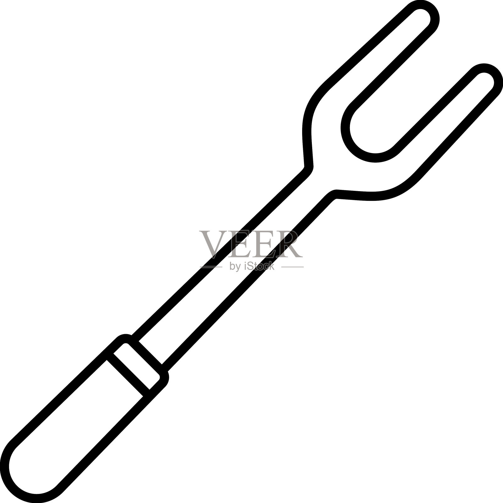 叉子线艺术屠夫图标设计模板设计元素图片