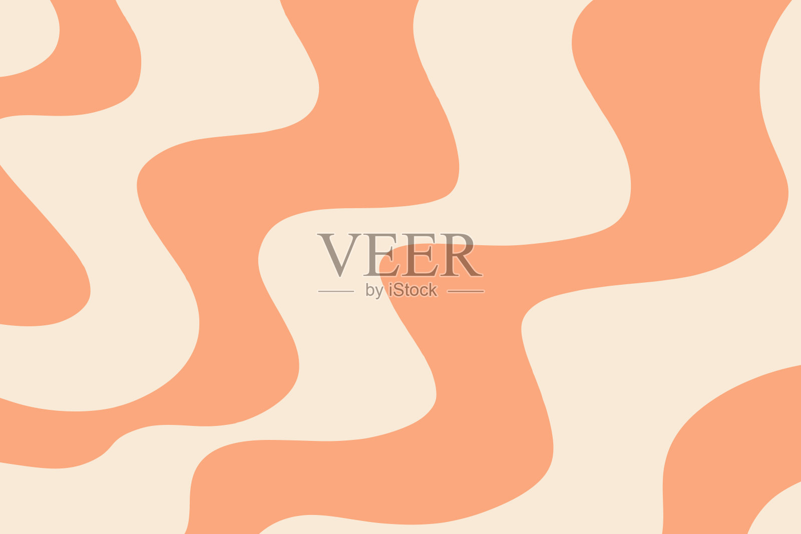 复古70年代抽象曲线背景矢量插图插画图片素材