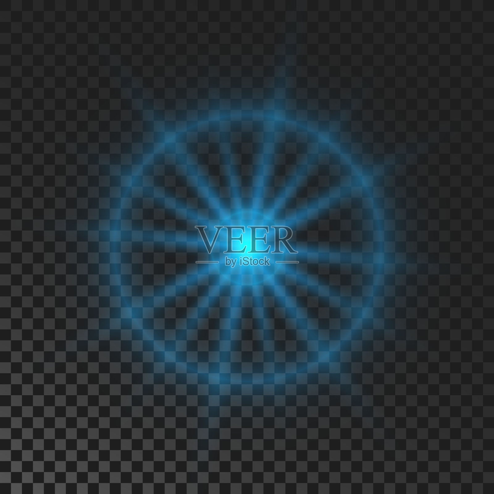 闪闪发光的蓝色星星插画图片素材