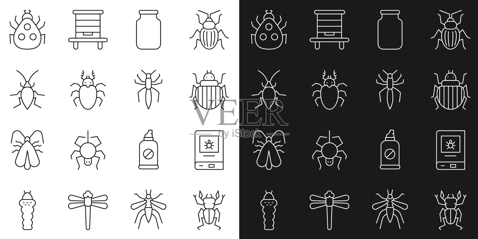 集行甲虫鹿关于昆虫科罗拉多的书图标素材