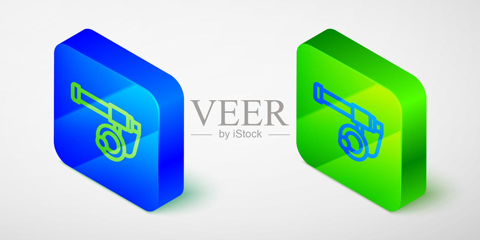 等距线鱼竿图标孤立灰色图标素材