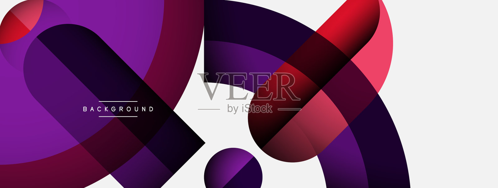 时尚的形状、色彩、简约的设计构成插画图片素材