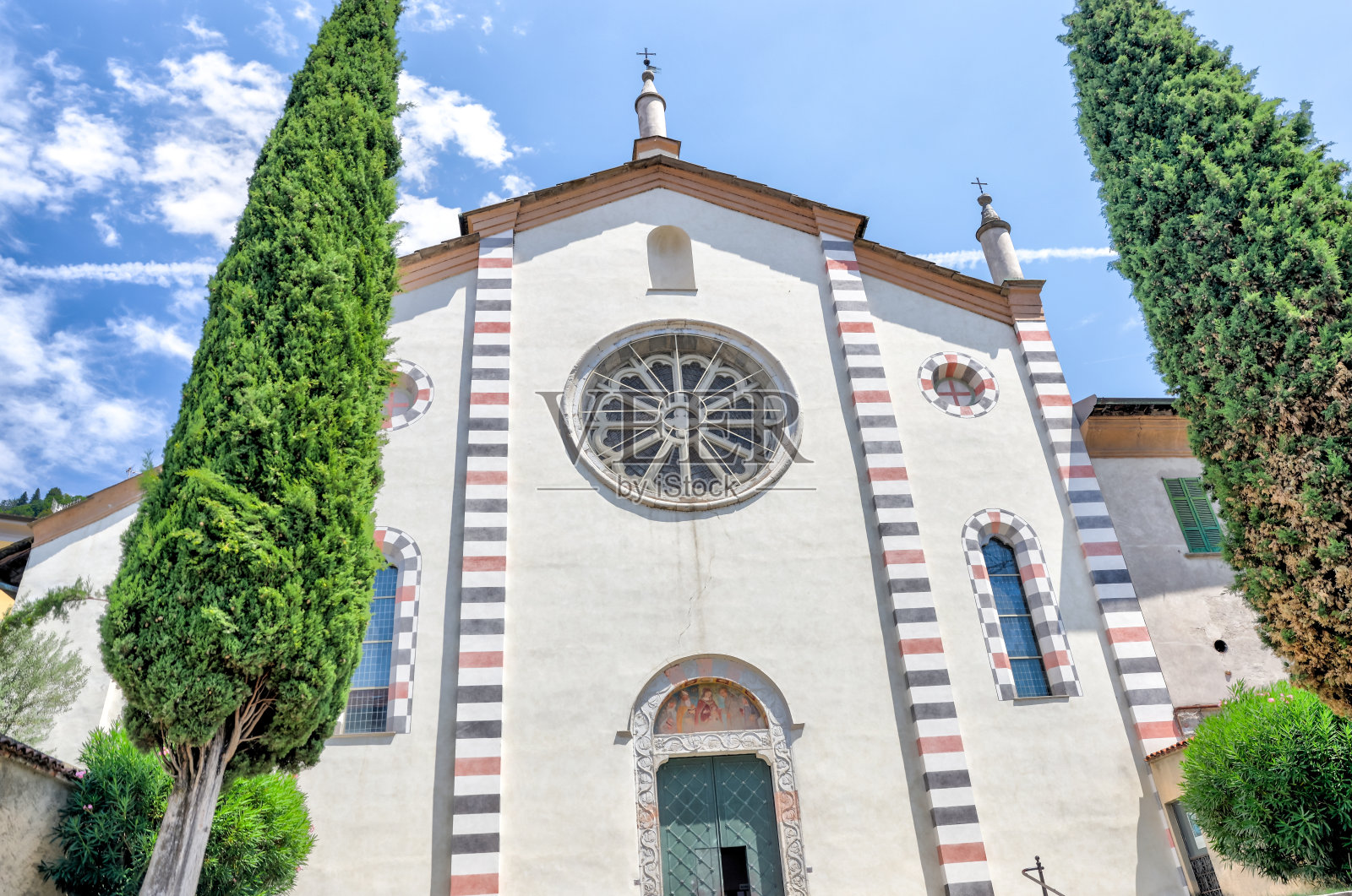 意大利科莫湖周围街道和小路上的田园风光照片摄影图片