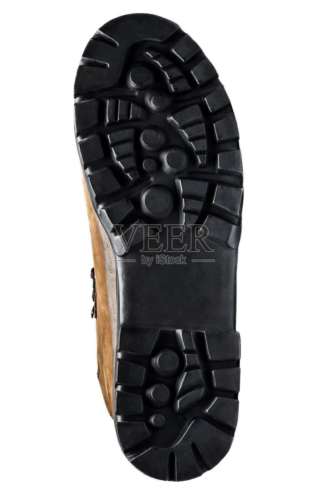 徒步靴鞋底隔离在白色照片摄影图片