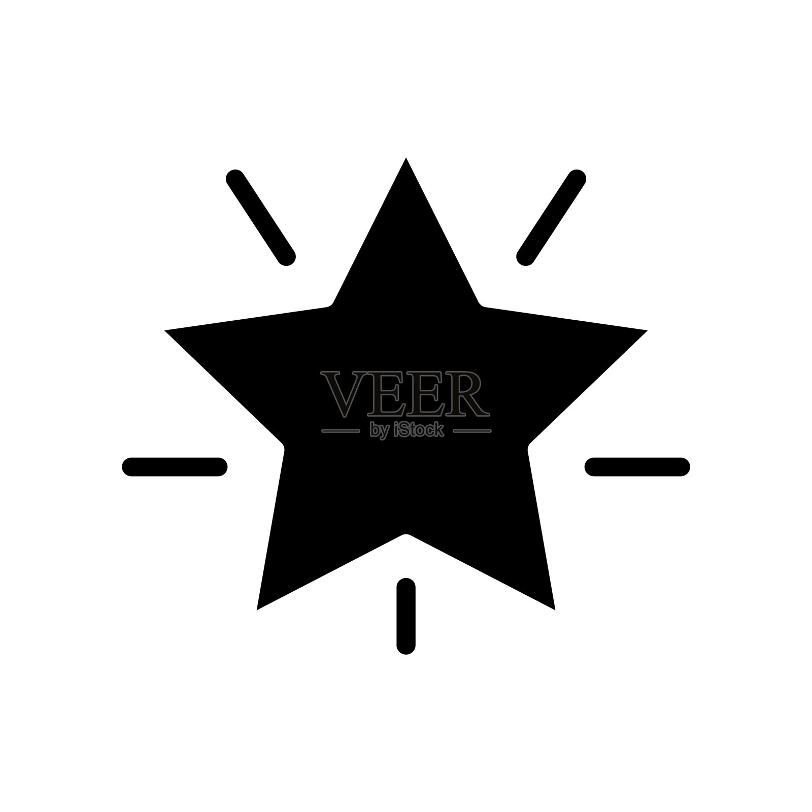 明星偶像。简单的说明。可编辑的中风。设计模板向量图标素材