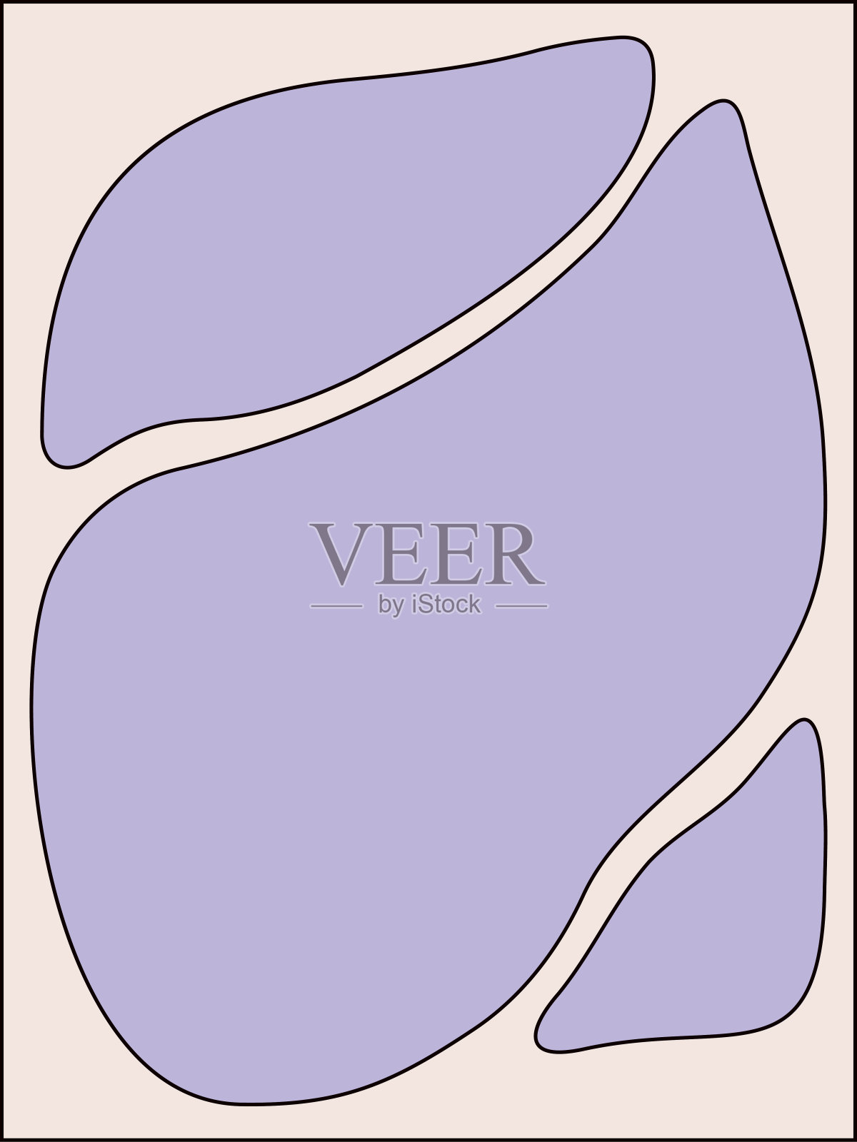 复古风格的现代海报。抽象打印与形状。Groovy的风格。矢量插图在简单的线性风格-设计模板插画图片素材